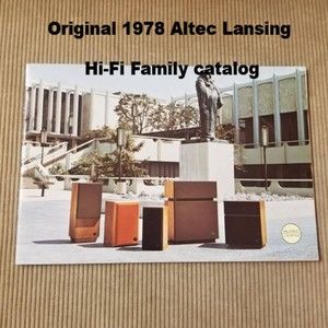 Original 1978 Altec Lansing Hi-Fi Family catalog